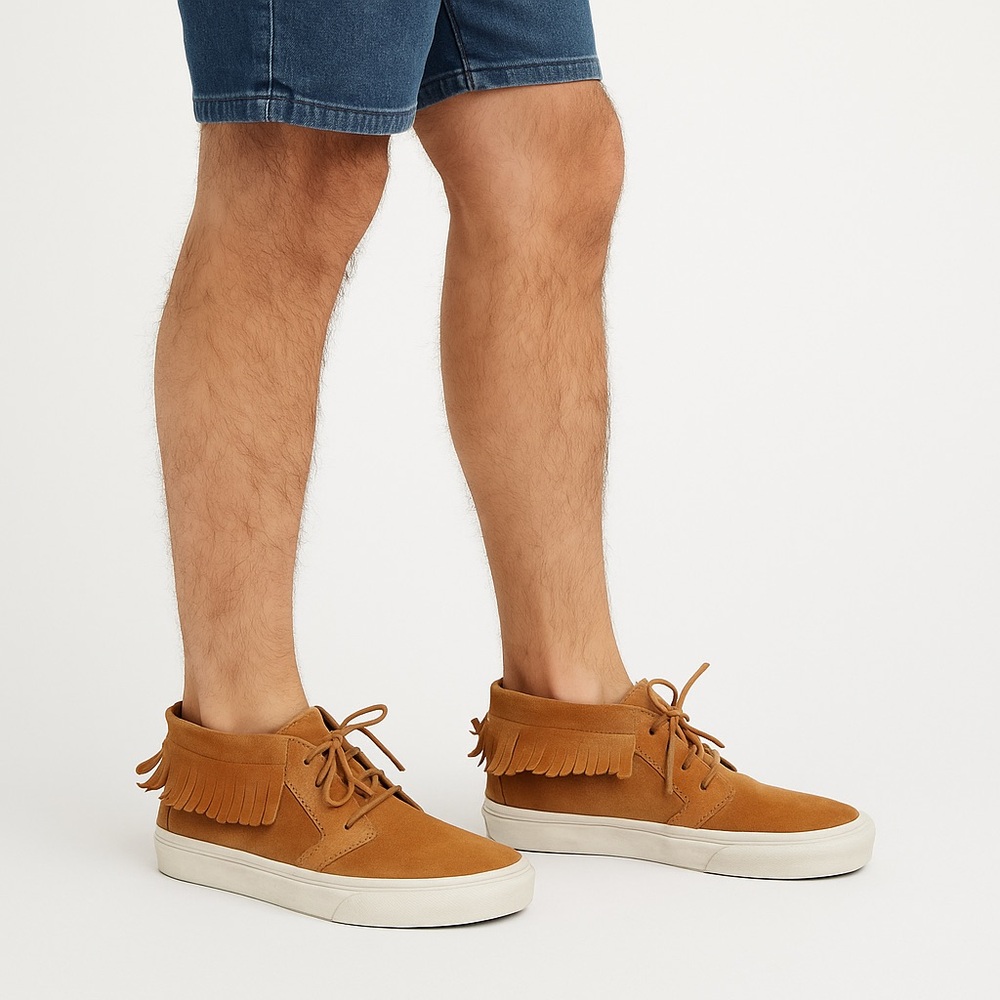 Vans Chukka Moc DX Fringed Suede Mid Top Sneakers Men’s US 7.5